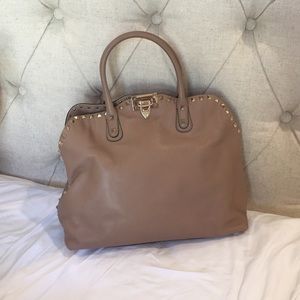 Valentino Nude & Gold Purse with Detachable Strap